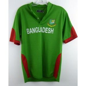 Bangladesh Cricket Polo Jersey Green Red Size Medium Allens